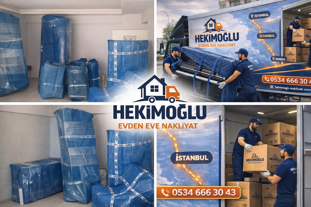 Denizli evden eve nakliyat sırasında eşya taşıma çalışması